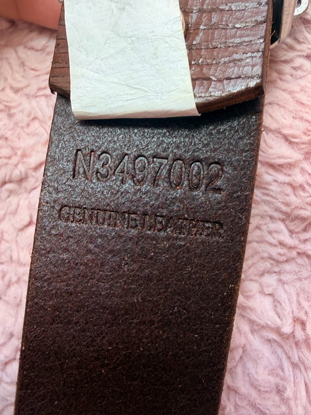Nocona Brown Leather Western Belt w. Crystal Buckle | Embroidered | Med | NWOT - Picture 4 of 8